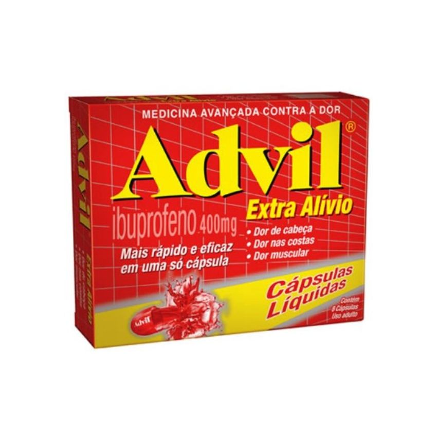 ADVIL EXTRA ALIVIO 400MG COM 8 CAPSULAS CAIXA