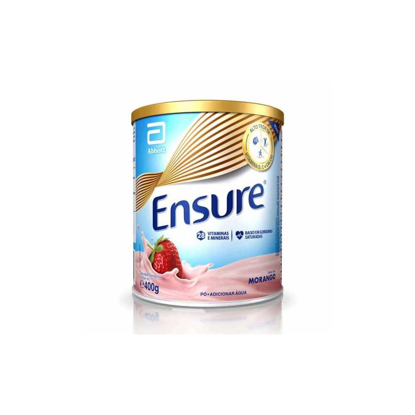 ENSURE PÓ SUPLEMENTO ALIMENTAR SABOR MORANGO 400G