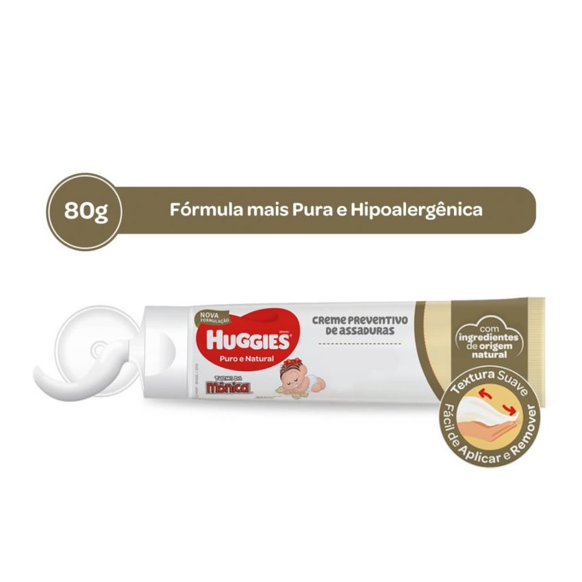 CREME PREVENTIVO DE ASSADURAS HUGGUES PURO NATURAL 80G