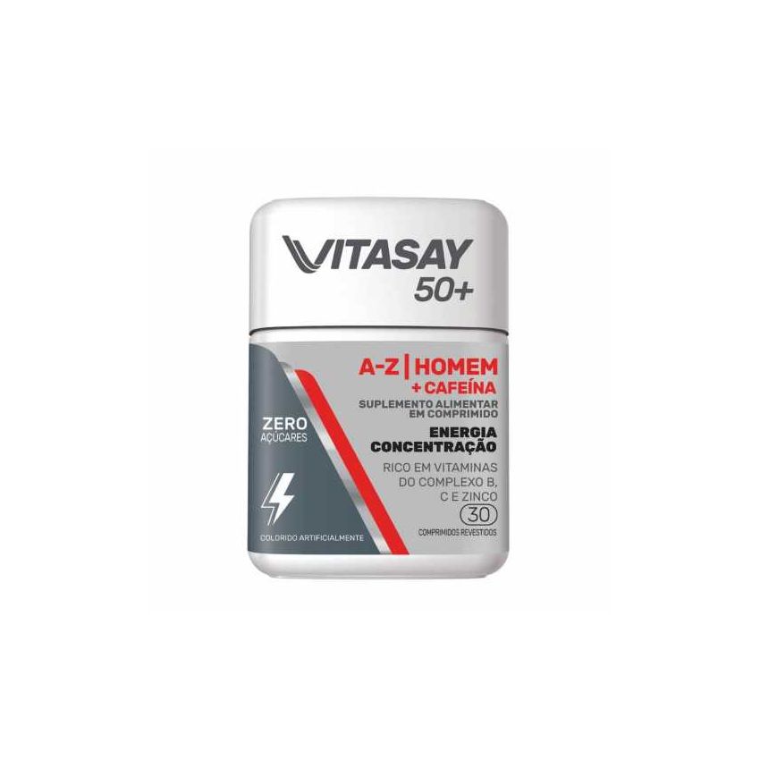 VITASAY50+ A-Z HOMEM +CAFEÍNA COM 30 COMPRIMIDOS