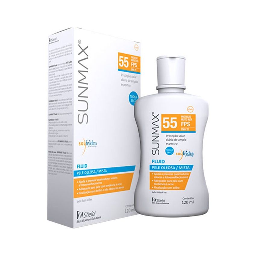 SUNMAX FLUID FPS55 120ML PELE OLEOSA/MISTA 