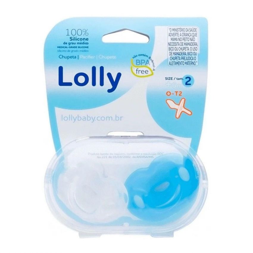 KIT CHUPETA LILLO ORTODONTICA 6+ MESES AZUL 2 UND 