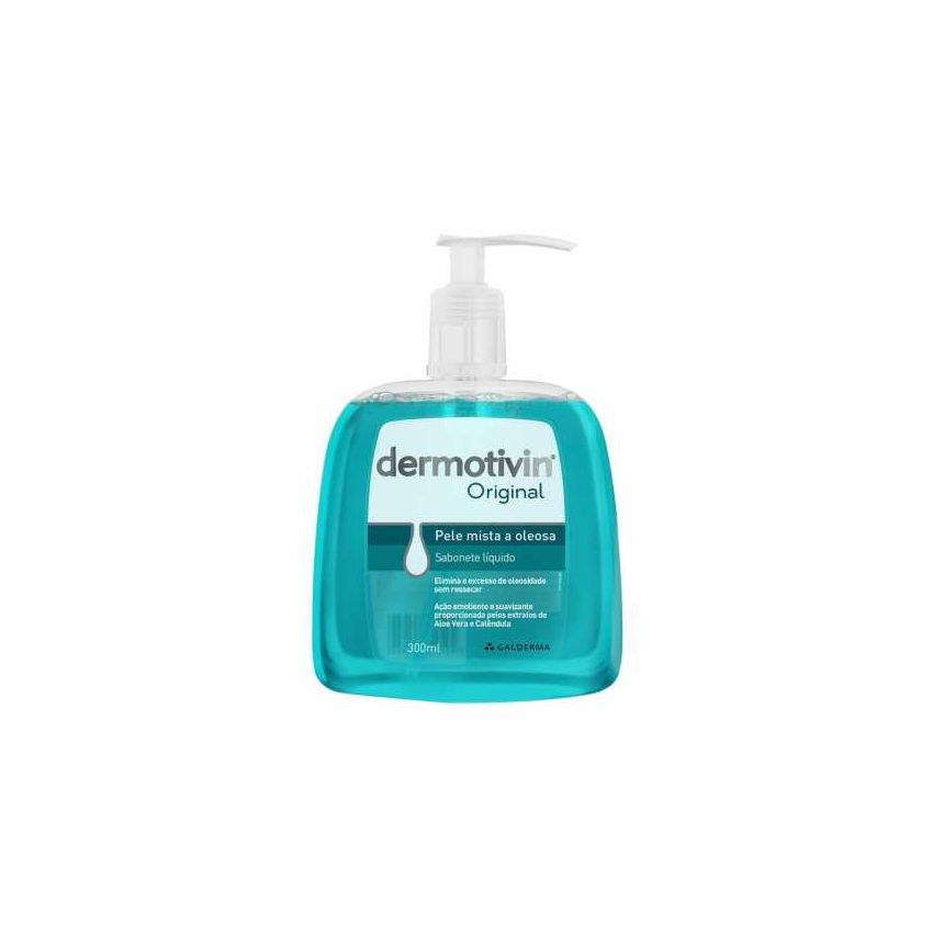 DERMOTIVIN ORIGINAL SAB LIQUIDO PELE MISTA A OLEOSA 300ML - VALIDADE 08/2026