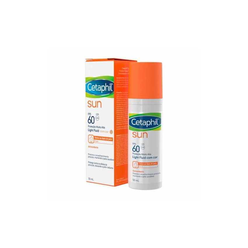 CETAPHIL SUN FPS 60 ANTIOXIDANTE COM COR 50ML