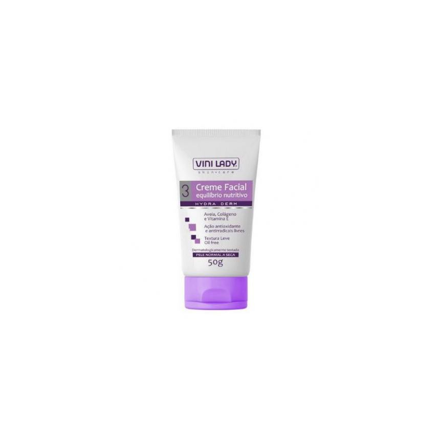 CREME FACIAL VINI LADY HYDRA DERM EQUILÍBRIO NUTRITIVO 50G