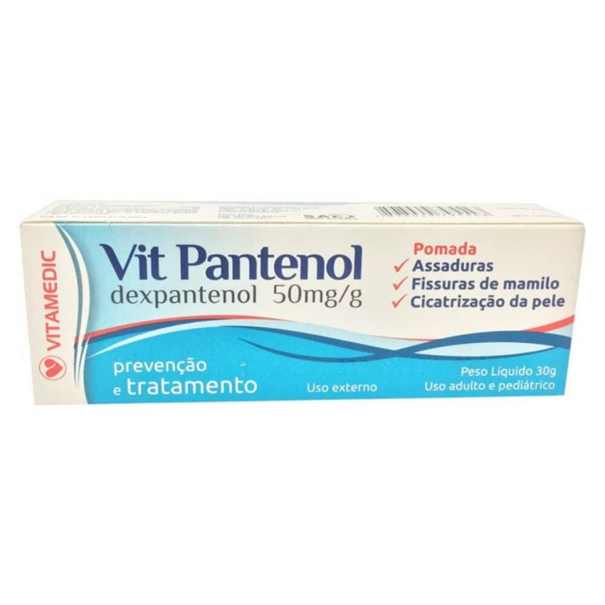 DEXPANTENOL POMADA 50MG COM 30 GRAMAS