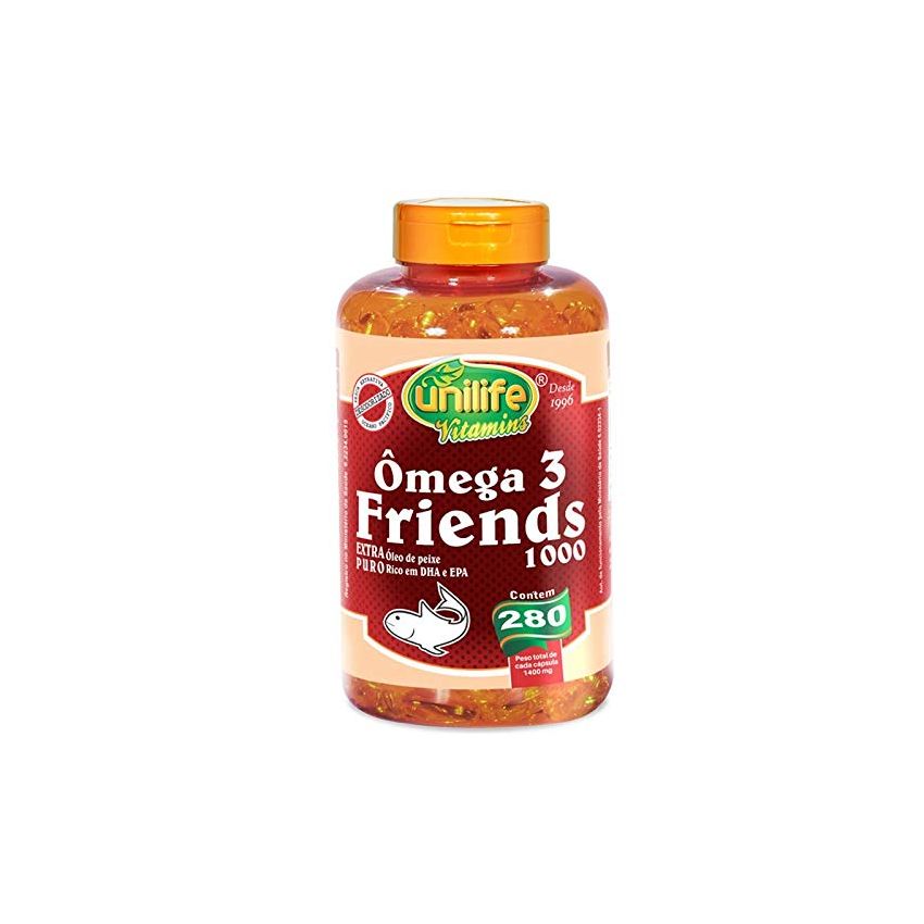 OMEGA 3 FRIENDS 1.200MG COM 280 CAPSULAS UNILIFE