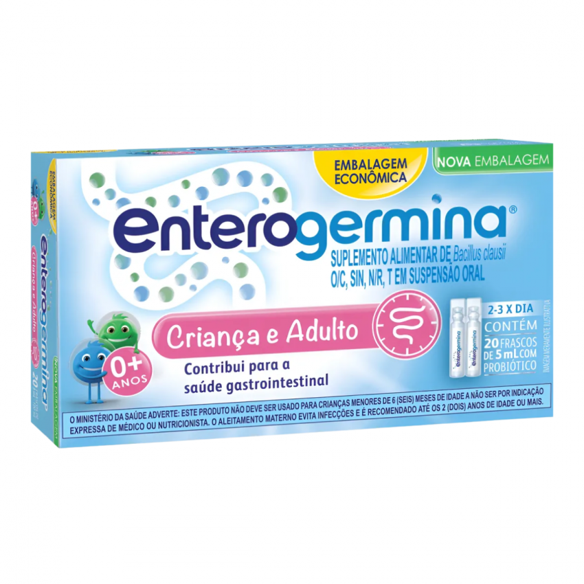 ENTEROGERMINA 20 FRASCOS 2 bcfu/5ml cx 20 fr