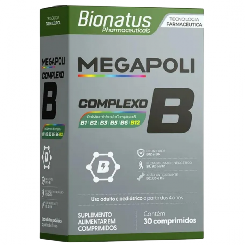 MEGAPOLI COMPLEXO B COM 30 COMPRIMIDOS