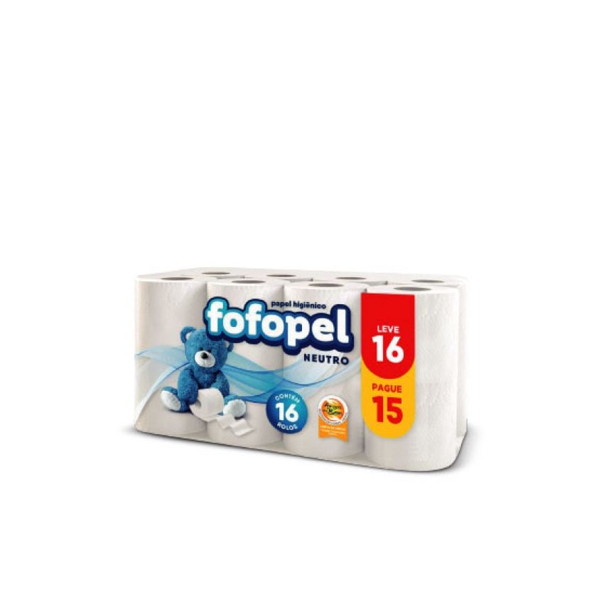 PAPEL FOFOPEL FOLHA SIMPLES COM 16 UNIDADES