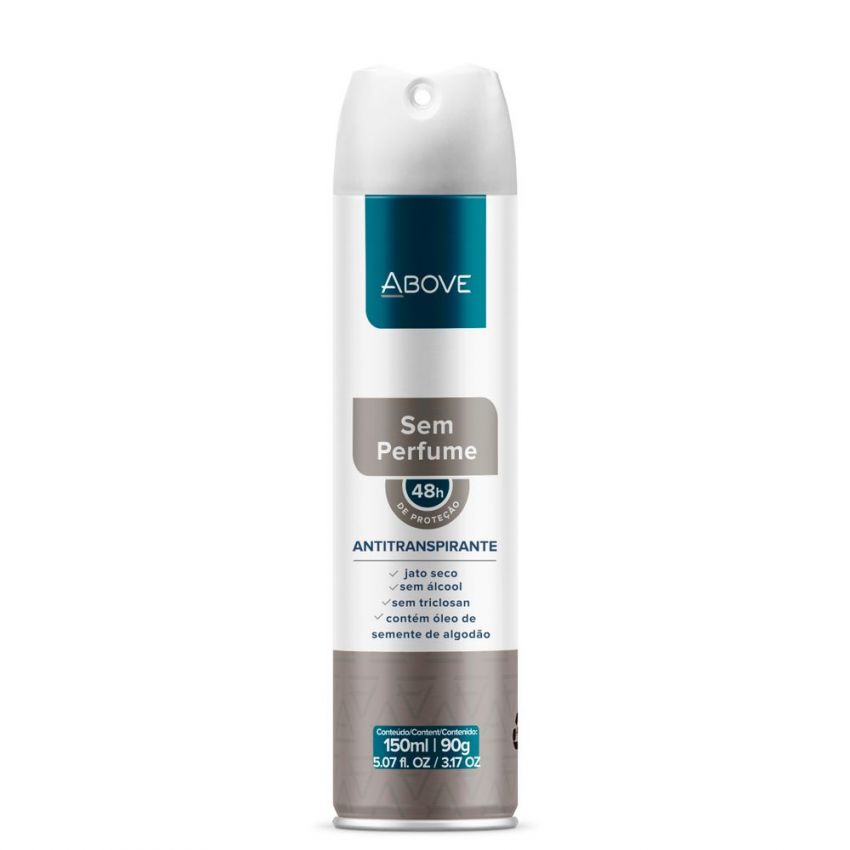 DESODORANTE AEROSOL ABOVE SEM PERFUME 150ML