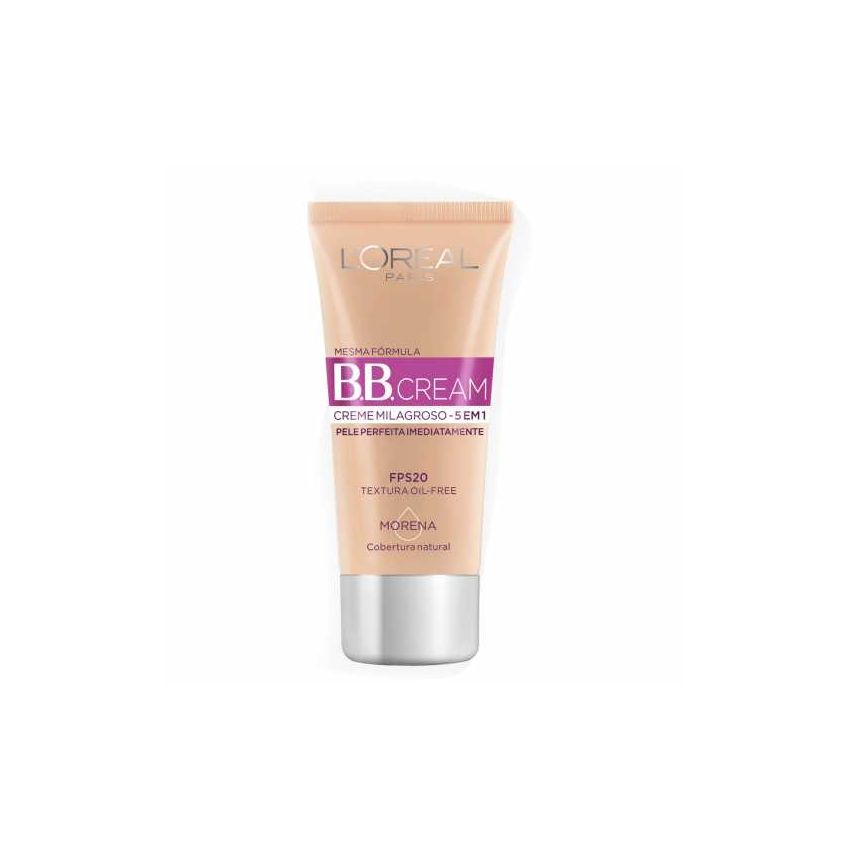 B.B. CREAM L'OREAL MORENA 5 EM 1 FPS 20 COM 30ML 