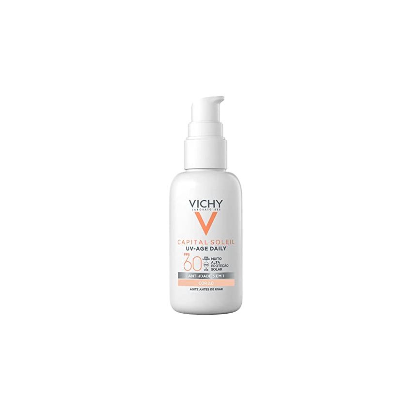 PROTETOR SOLAR FACIAL VICHY CAPITAL SOLEIL FPS60 COR2.0 40G