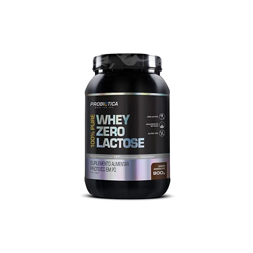 WHEY 100% PURE PROBIÓTICA ZERO LACTOSE CHOCOLATE COM 900G