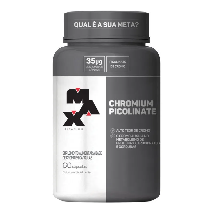 CHROMIUM PICOLINATE MAX TITANIUM FRASCO COM 60 CÁPSULAS