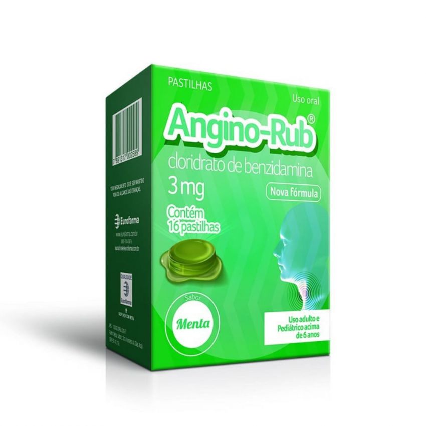 ANGINO RUB MENTA 16 PASTILHAS