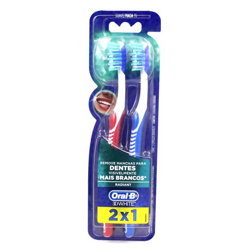 ESCOVA DENTAL ORAL-B 3D WHITE ADVANTAGE 2 UNIDADES