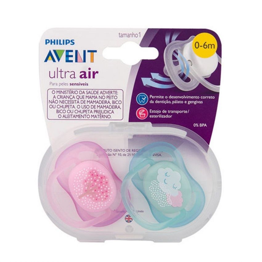 CHUPETA AVENT ULTRA AIR DECORADA 0-6 MESES 2 UN