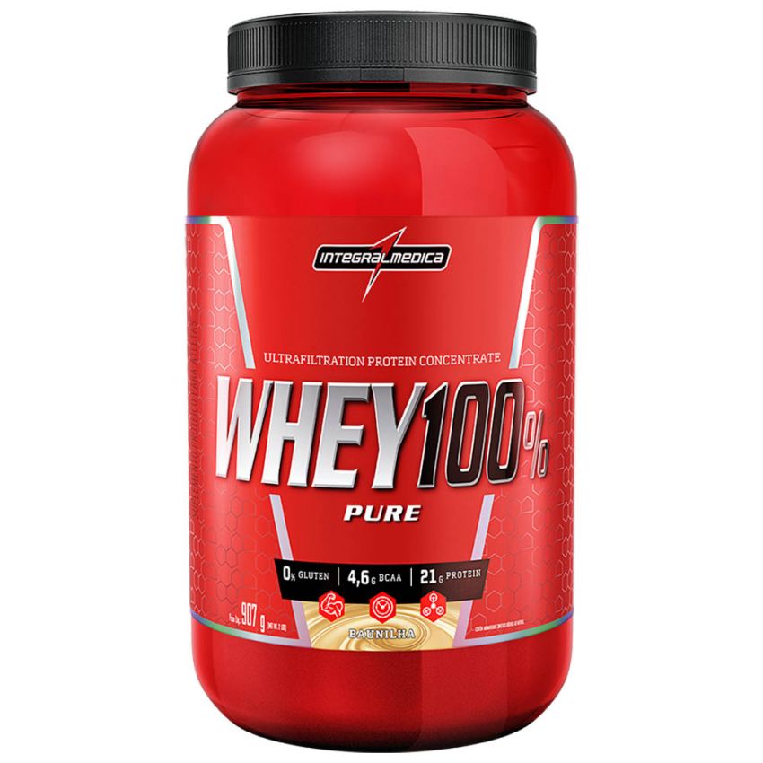 SUPER WHEY 100% PURE BAUNILHA POTE COM 907G