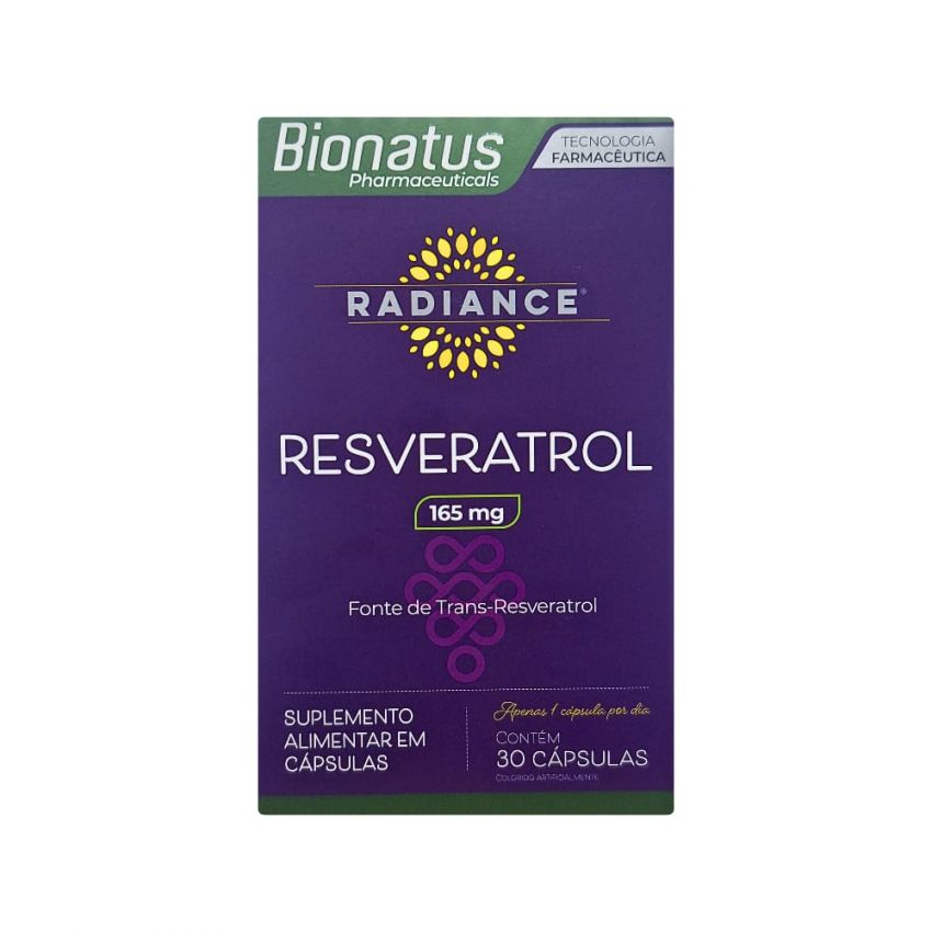 RADIANCE RESVERATROL 165MG COM 30 CAPSULAS