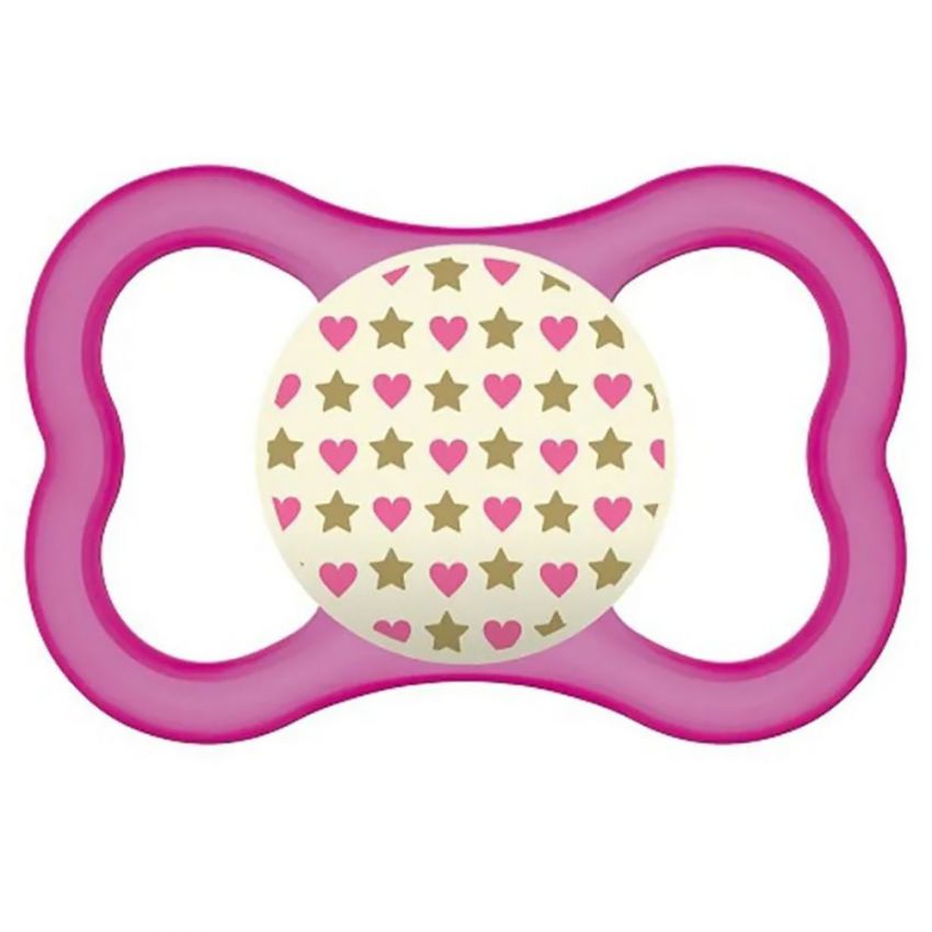 CHUPETA MAM AIR NIGHT SILK TOUCH 6+ MESES ROSA