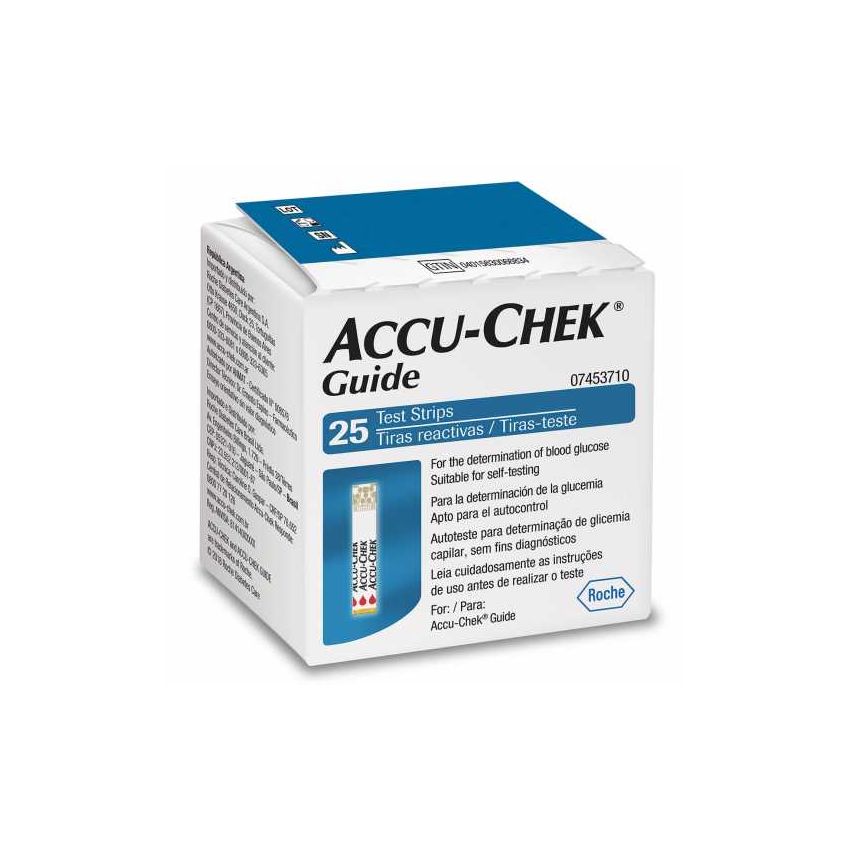 ACCU-CHEK GUIDE 25 TIRAS 
