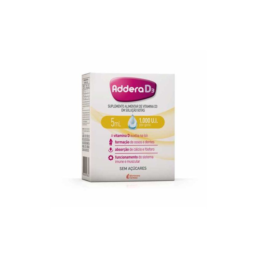 ADDERA D3 1000UI GOTAS FRASCO COM 5ML