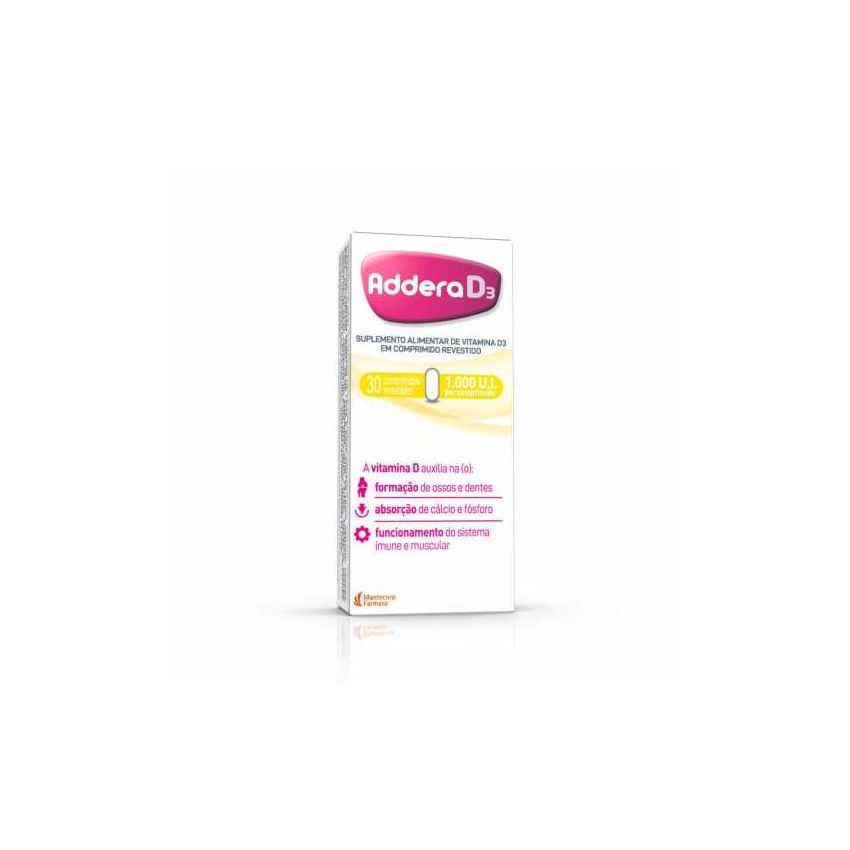 ADDERA D3 1.000 U.I COM 30 COMPRIMIDOS 1000ui ct bl 30 com rev