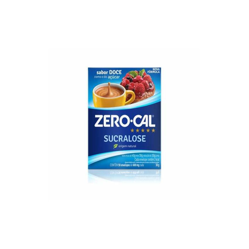 ADOÇANTE ZERO CAL PÓ SUCRALOSE COM 50 ENVELOPES 