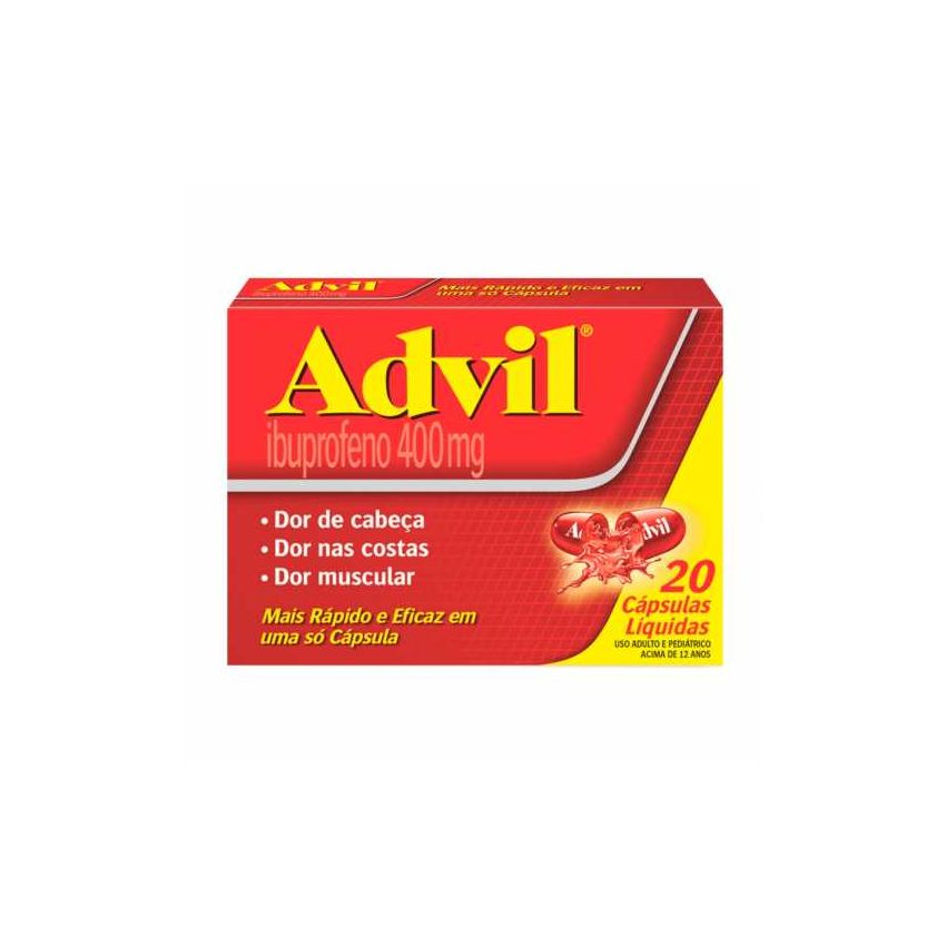 ADVIL EXTRA ALIVIO 400MG COM 20 CÁPSULAS