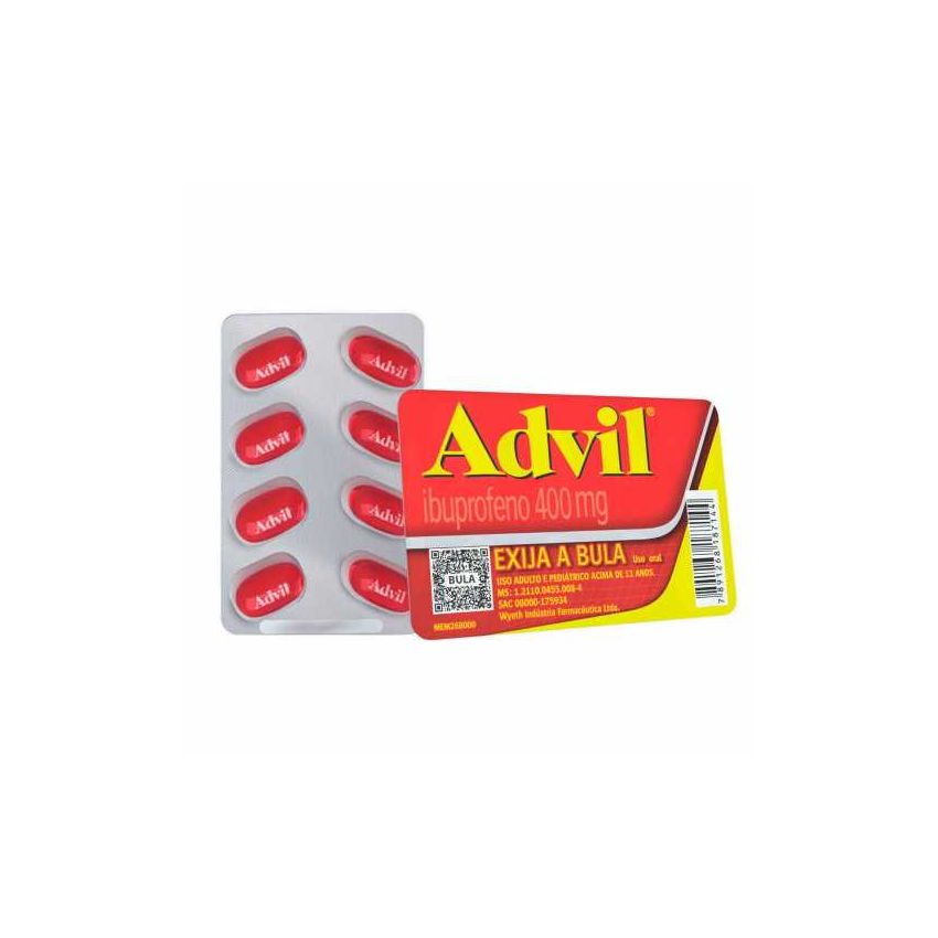 ADVIL EXTRA ALIVIO 400MG COM 8 CÁPSULAS CARTELA 