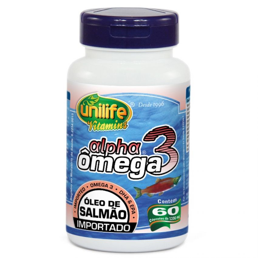 ALFA OMEGA OLEO DE SALMAO 1200 MG COM 60 CAPSULAS UNILIFE