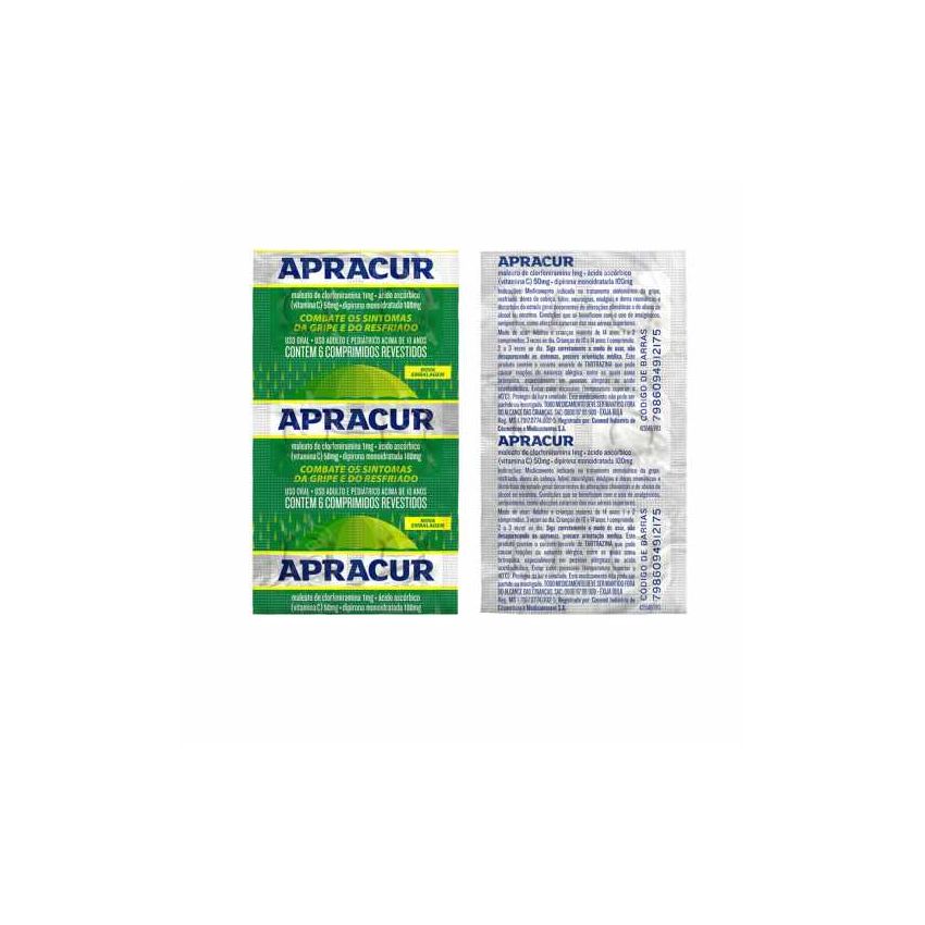 APRACUR COM 6 COMPRIMIDOS 