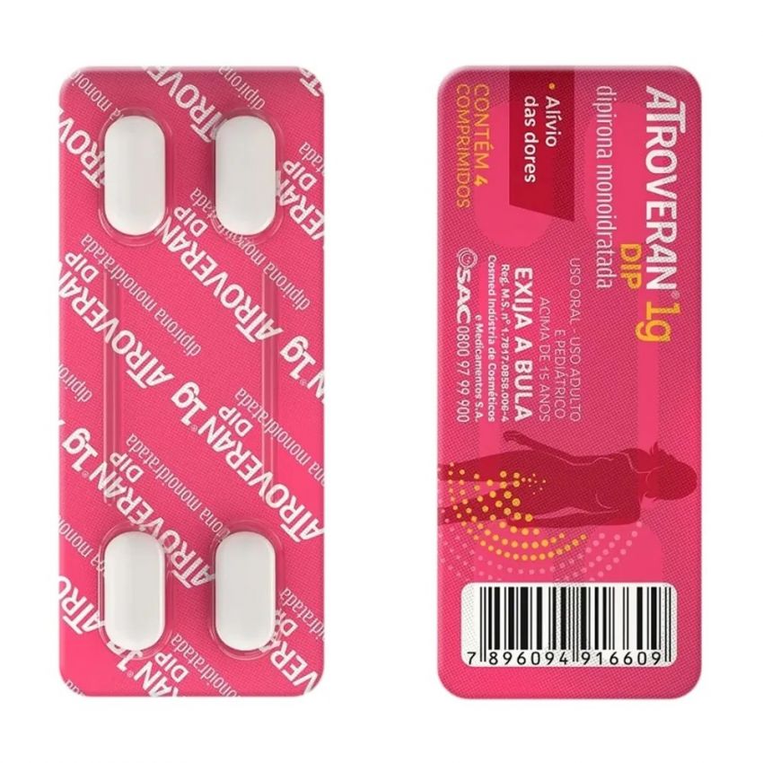 ATROVERAN DIP 1G COM 4 COMPRIMIDOS
