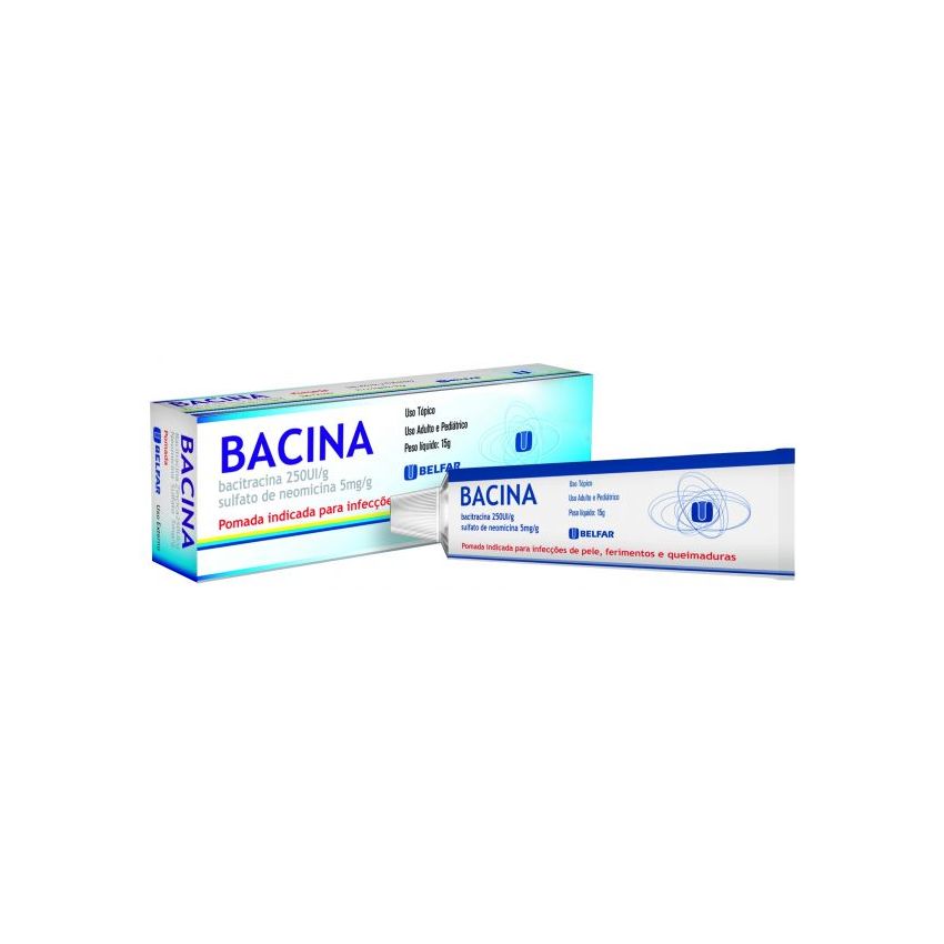 BACINA POMADA DERMATOLOGICA COM 10GRAMAS-BELFAR-