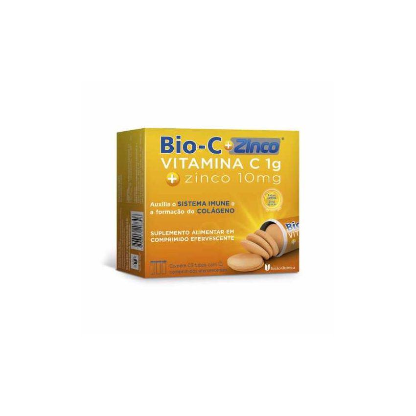 BIO C 1g ZINCO COM 30 COMPRIMIDOS EFERVECENTES
