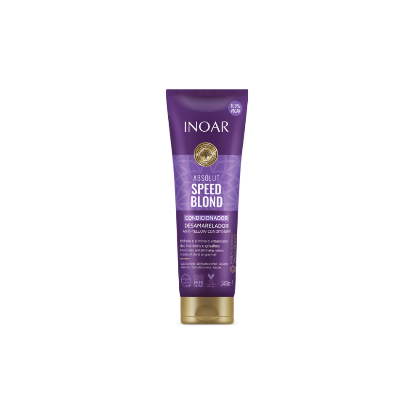 CONDICIONADOR INOAR ABSOLUT SPEED BLOND DESAMARELADOR 250ML