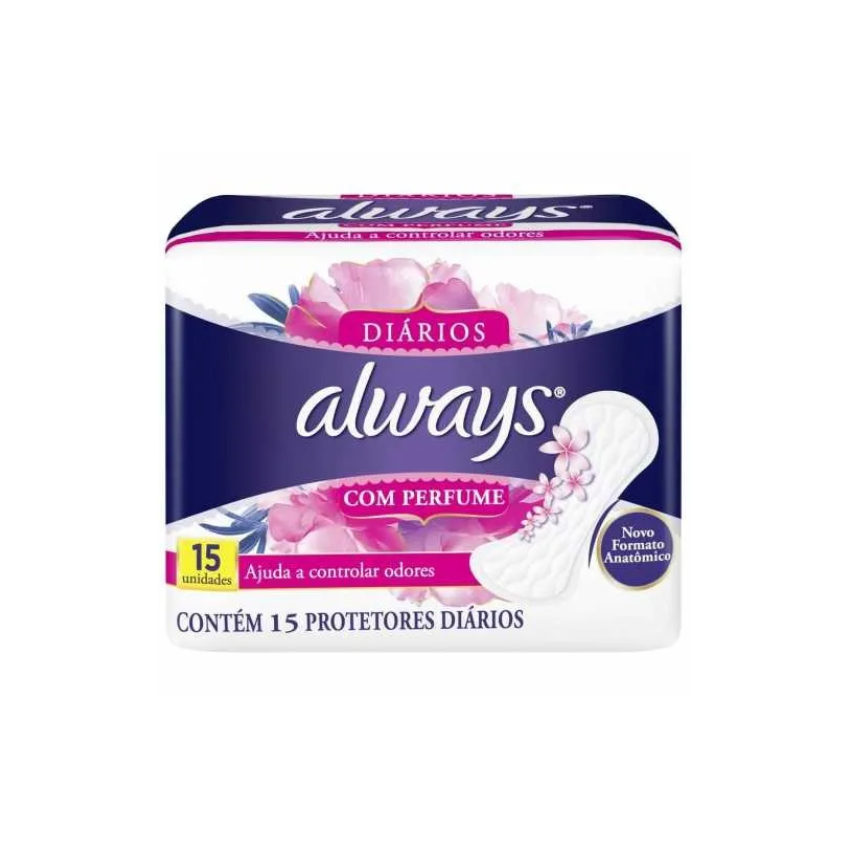 PROTETOR DIARIO ALWAYS COM PERFUME 15 UNIDADES