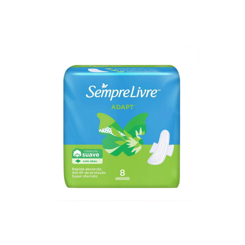 ABSORVENTE SEMPRE LIVRE ESPECIAL SUAVE COM ABAS 8 UNI - VALIDADE 05/2026