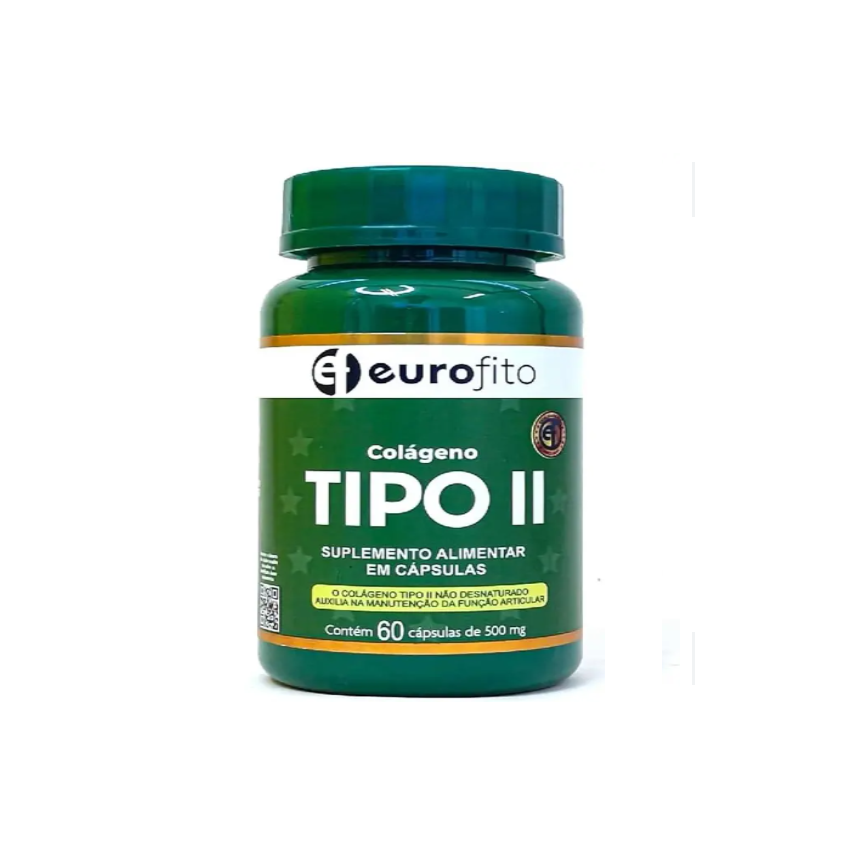 EUROFITO COLAGENO TIPO II 500MG COM 60 CAPSULAS