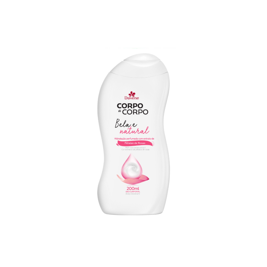 HIDRATANTE CORPO A CORPO BELA E NATURAL 200ML VALIDADE 03/2026