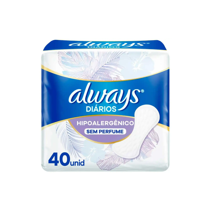 PROTETOR DIARIO ALWAYS COM 40 UNIDADE