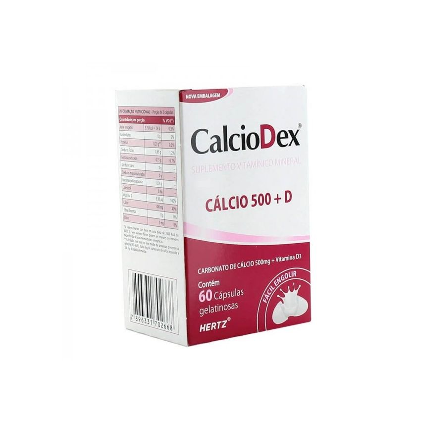 CALCIODEX 500MG COM 60 CÁPSULAS