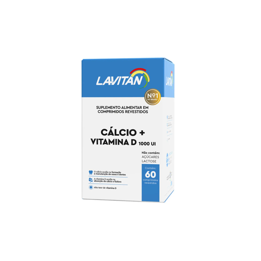 LAVITAN CALCIO+ VITAMINA D 1000UI COM 60 COMPRIMIDOS