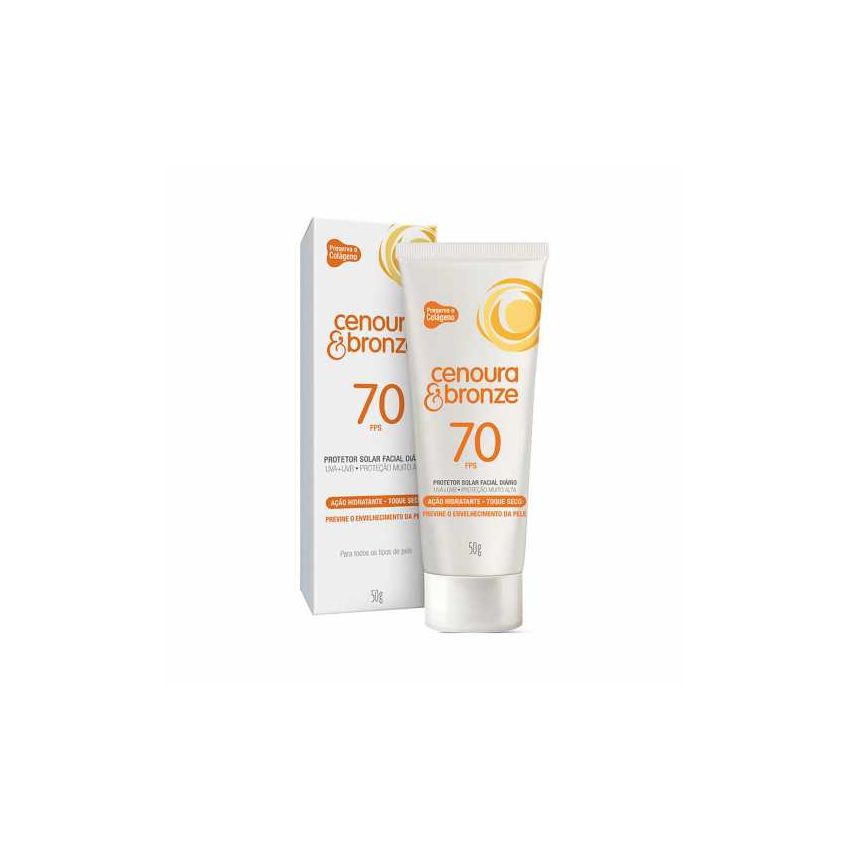 CENOURA E BRONZE PROTETOR FACIAL FPS70 50GRAMAS