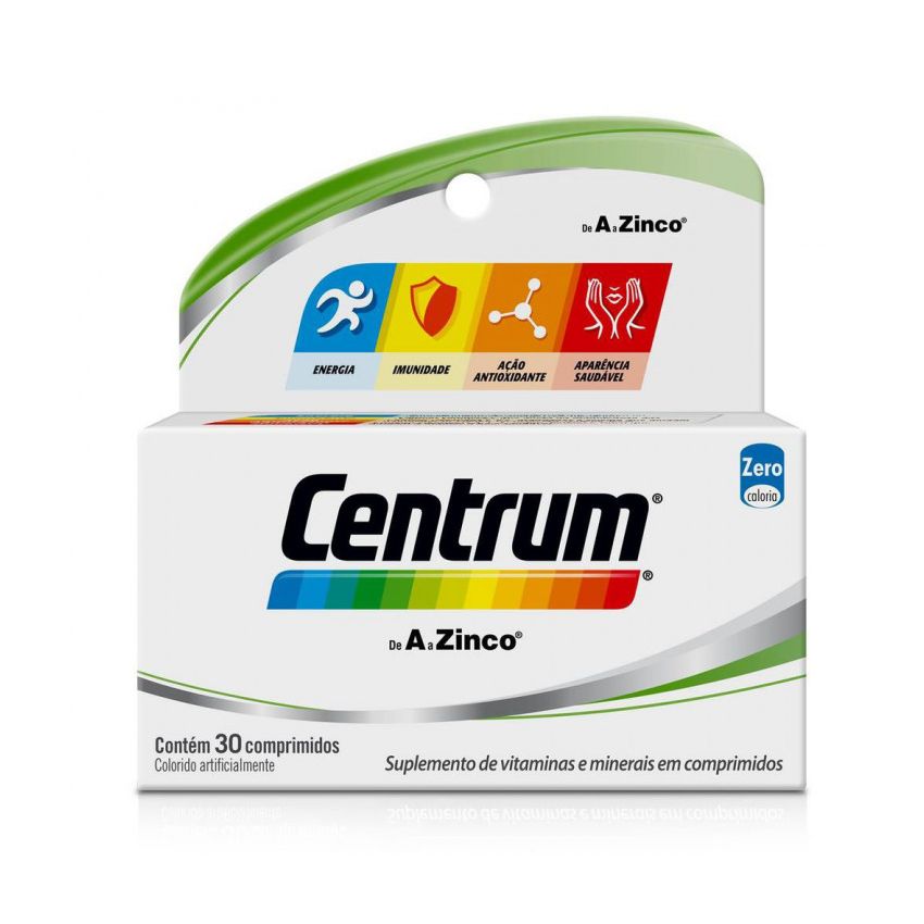 CENTRUM DE A-ZINCO COM 30 COMPRIMIDOS