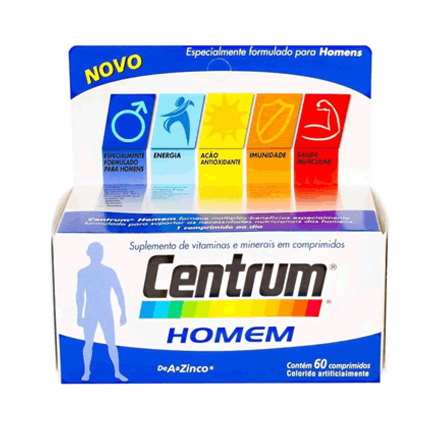CENTRUM HOMEM COM 60 COMPRIMIDOS