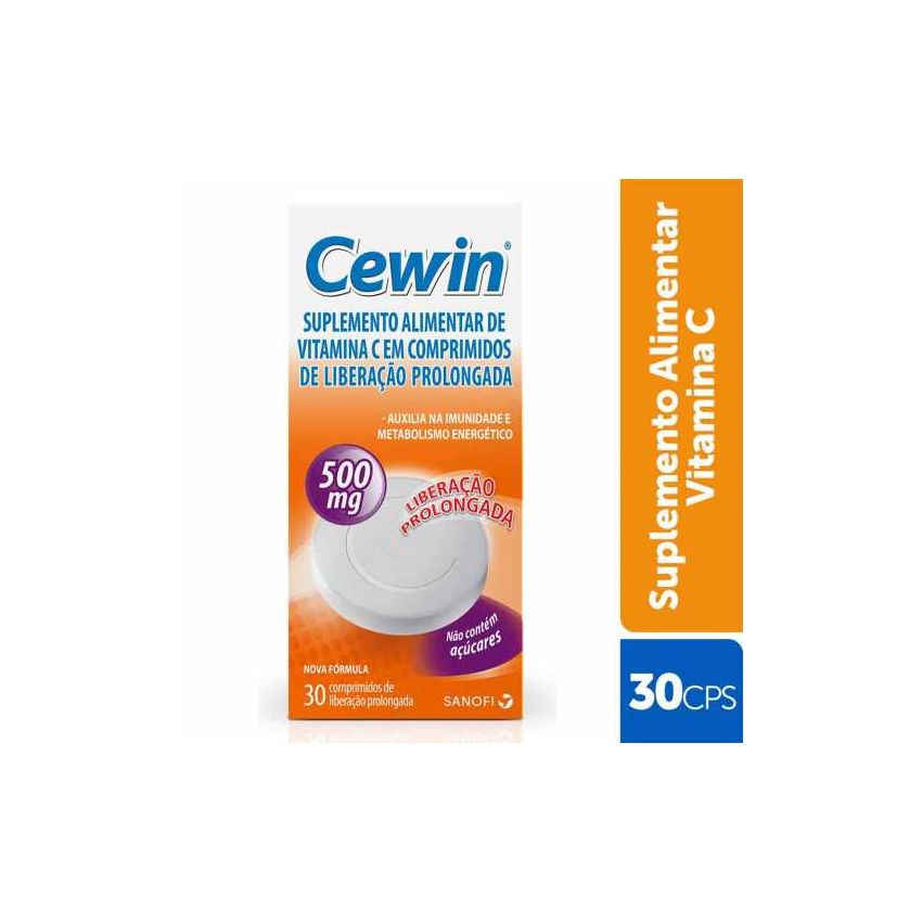 CEWIN VITAMINA C 500MG COM 30 COMPRIMIDOS-SANOFI