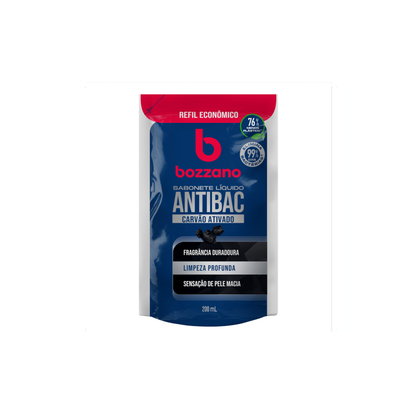 SABONETE LIQUIDO BOZZANO REFIL CARVAO ATIVO 200ML 