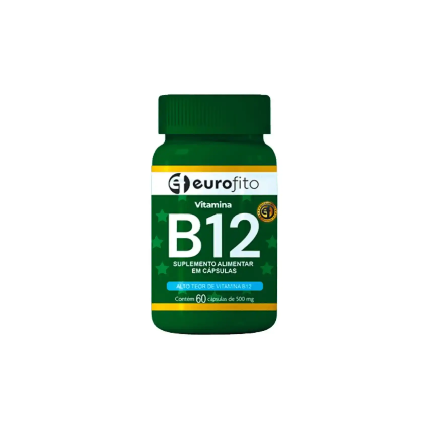 EUROFITO VITAMINA B12 500MG COM 60 CAPSULAS